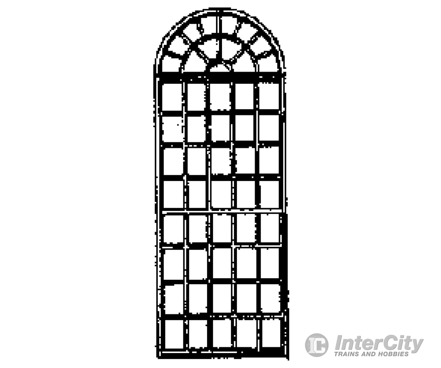 Grandt Line Products 5092 Window -- Round Top - Scale 60 X 150’ 152 381Cm Pkg(4) Detailing Parts