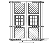 Grandt Line Products 5102 Door -- Engine House Scale 6’6’ X 14’6’ W/Hinges; Pkg(4) Detailing Parts