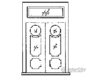 Grandt Line Products 5109 Door -- Two-Lite Double W/Frame & Transom; Pkg(3) Detailing Parts