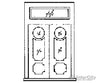 Grandt Line Products 5109 Door -- Two-Lite Double W/Frame & Transom; Pkg(3) Detailing Parts