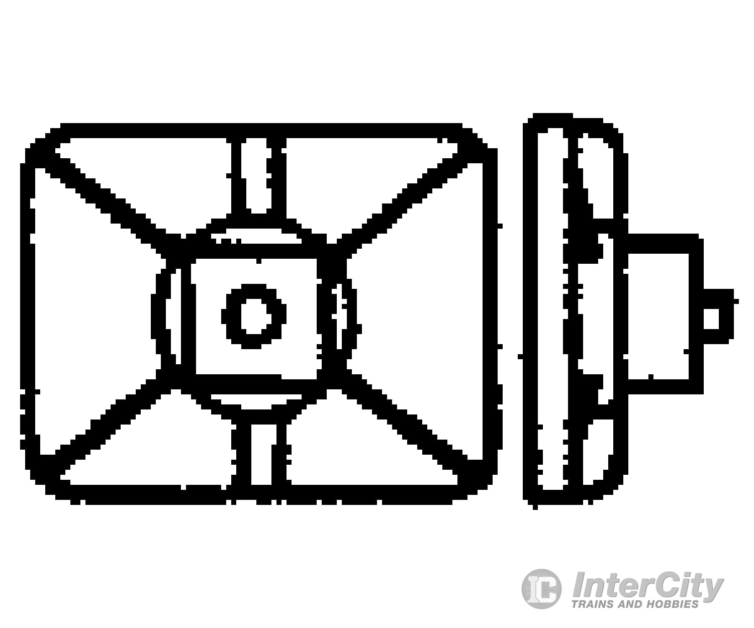 Grandt Line Products 5113 Nut-Bolt-Washer (Plastic) -- 2-1/2’ Nut On Rectangular Washer Pkg(100)