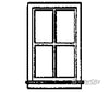 Grandt Line Products 5117 Window -- Double-Hung 4-Pane Scale 36 X 64’ 91.4 163Cm Pkg(8) Scratch