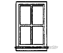Grandt Line Products 5117 Window -- Double-Hung 4-Pane Scale 36 X 64’ 91.4 163Cm Pkg(8) Scratch