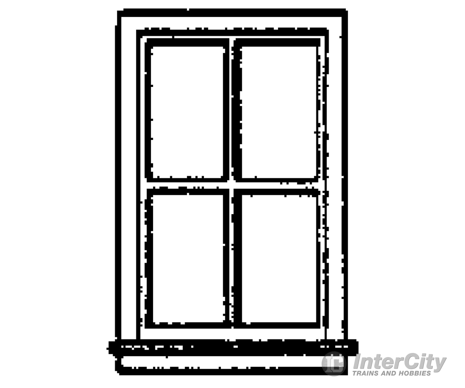 Grandt Line Products 5117 Window -- Double-Hung 4-Pane Scale 36 X 64’ 91.4 163Cm Pkg(8) Scratch