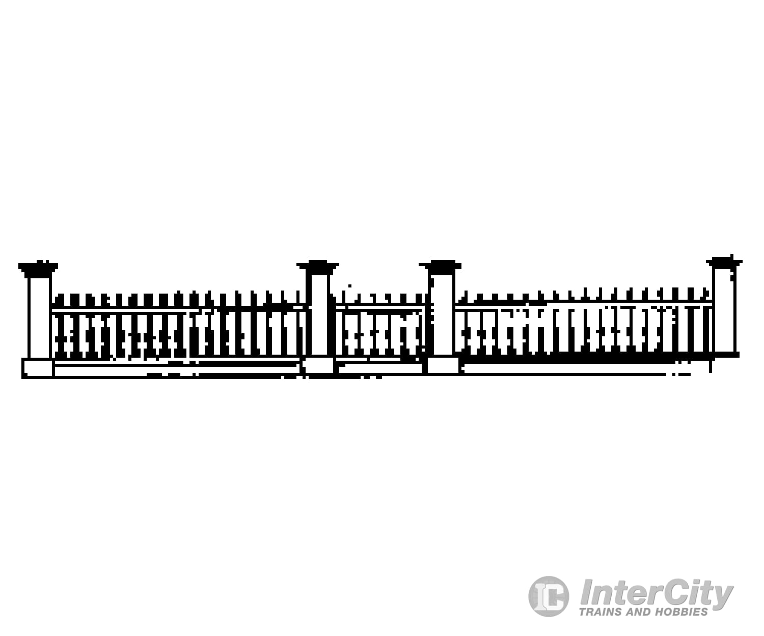 Grandt Line Products 5119 Fence -- Victorian Picket With Gates & Post Scratch Building Supplies