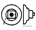 Grandt Line Products 5123 Nut-Bolt-Washer (Plastic) -- 2-1/2’ Nut W/6-1/2’ Cast Iron Washer