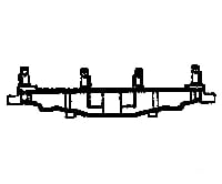 Grandt Line Products 5125 Bolster -- Cast Steel Modified Standard Gauge For High Side Gondola Hon3