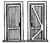 Grandt Line Products 5131 Door -- With Frame & 2 Tounge-And-Groove Panels Scratch Building Supplies