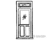 Grandt Line Products 5134 Doors -- 36’ Wide W/Window & Transom Scratch Building Supplies
