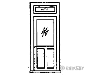 Grandt Line Products 5134 Doors -- 36’ Wide W/Window & Transom Scratch Building Supplies