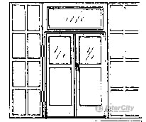 Grandt Line Products 5136 Door -- Double 5’ X 9’7’ W/Iron Shutters Scratch Building Supplies