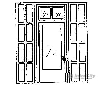 Grandt Line Products 5137 Door -- 4’2 X 9’7’ Single W/Iron Shutters Scratch Building Supplies