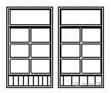 Grandt Line Products 5138 Windows -- Store Window Scale 65 X 115’ 165 292Cm Pkg(4) Scratch