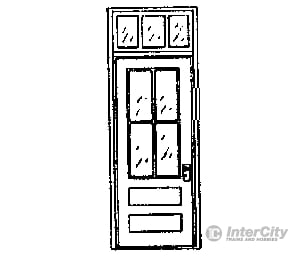Grandt Line Products 5139 Factory Front Door W/Transom For Masonry Buildings -- Scale 39 X 92’