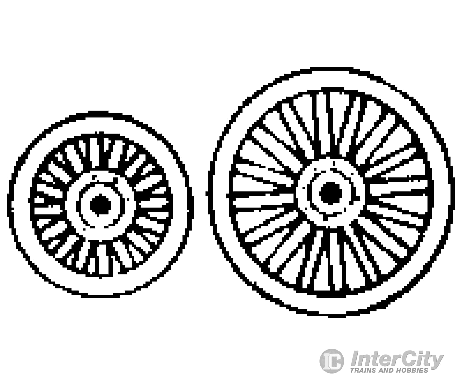 Grandt Line Products 5143 Circus Wagon Wheels -- Baggage/Plain: 36’ Front & 48’ Rear - Two