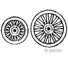 Grandt Line Products 5143 Circus Wagon Wheels -- Baggage/Plain: 36’ Front & 48’ Rear - Two