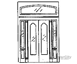 Grandt Line Products 5149 Double Door W/Sidelight & Transom -- 89-1/2 X 130’ Scratch Building
