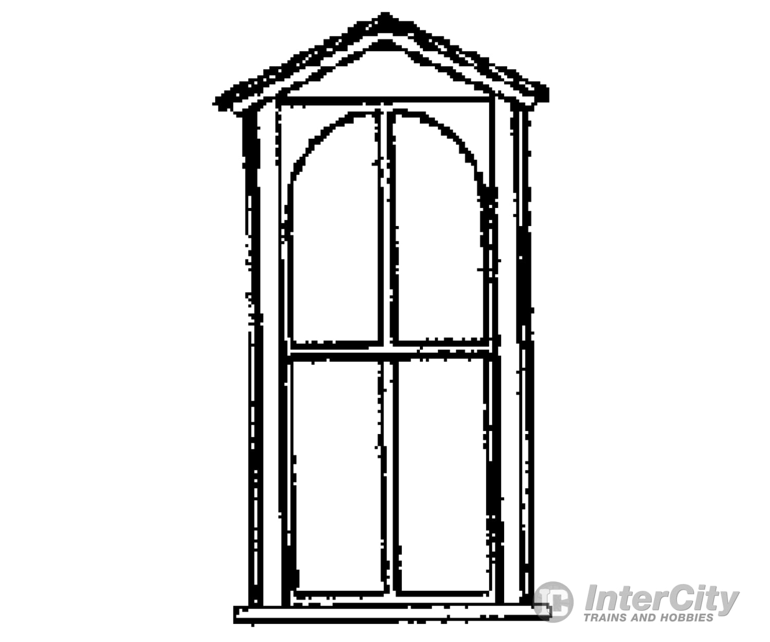 Grandt Line Products 5150 Windows -- Peak Cap - Scale 41 X 90’ 104 229Cm Pkg(8) Scratch Building