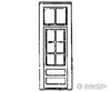 Grandt Line Products 5163 33’ Door -- With Six-Pane Window & Transom Scratch Building Supplies