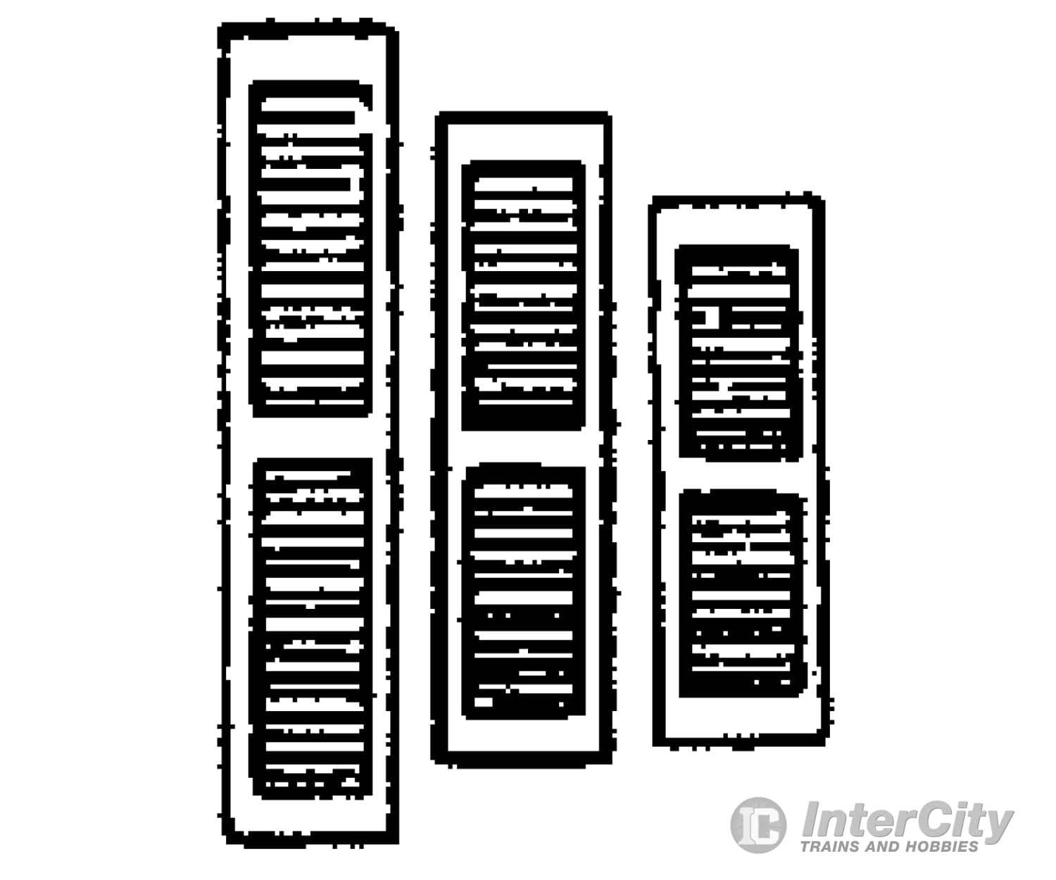 Grandt Line Products 5173 Louvered Window Shutters -- 18 X 56’ Scratch Building Supplies