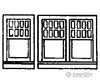 Grandt Line Products 5194 Windows -- Rio Grande Southern Depot Style 9 Pane 32 X 53 & 18 58 53’