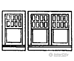Grandt Line Products 5194 Windows -- Rio Grande Southern Depot Style 9 Pane 32 X 53 & 18 58 53’