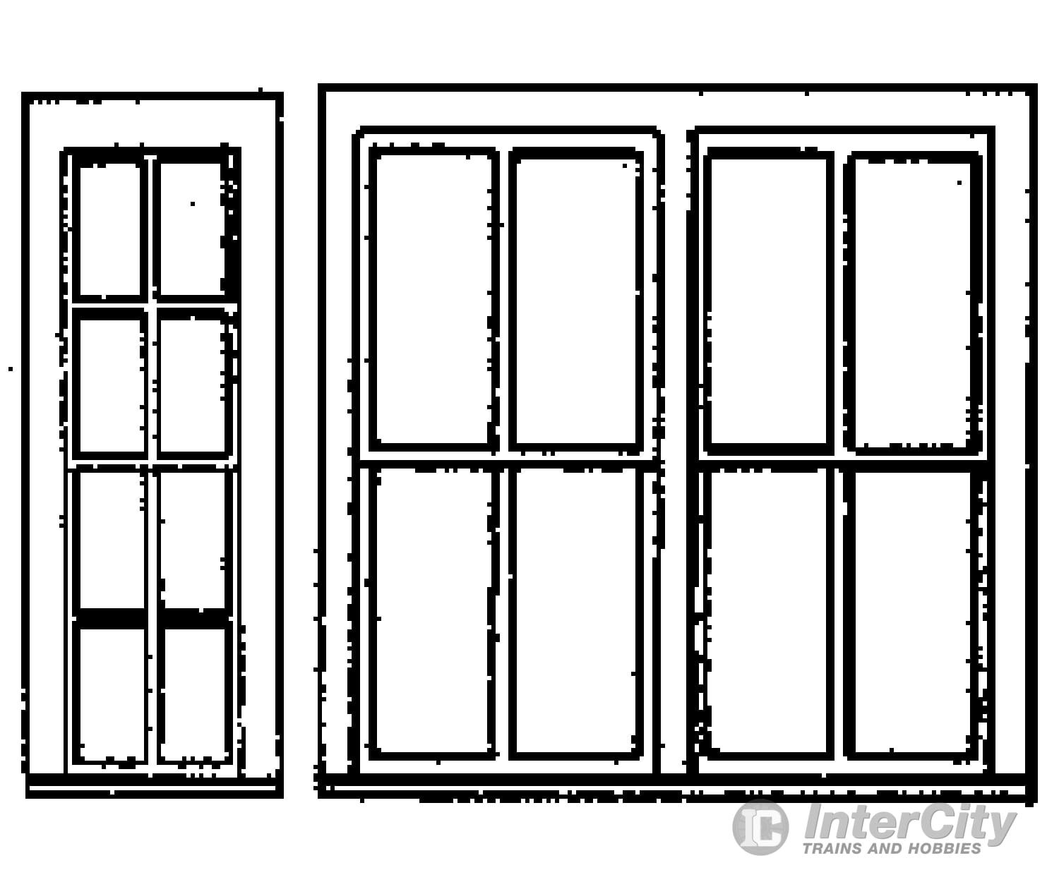 Grandt Line Products 5196 Windows -- Rio Grande Southern Ophir Station 8 Pane 24 X 82’ & 72