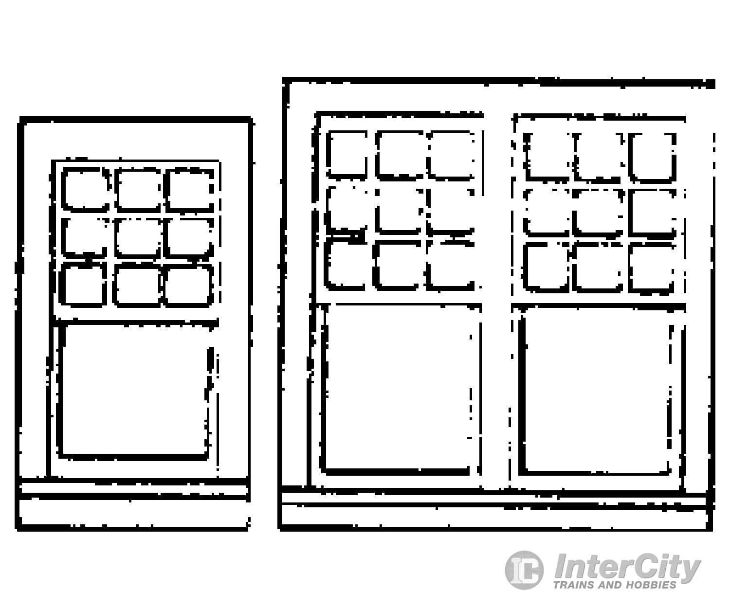 Grandt Line Products 5199 Windows -- Rio Grande Southern Depot Style: 10-Pane 24 X 44’ & 20-Pane