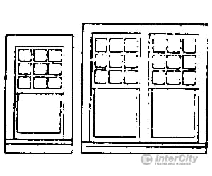 Grandt Line Products 5199 Windows -- Rio Grande Southern Depot Style: 10-Pane 24 X 44’ & 20-Pane