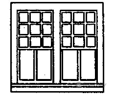 Grandt Line Products 5203 Windows -- Rio Grande Southern Ophir Station Style 22-Pane Scale 36 X