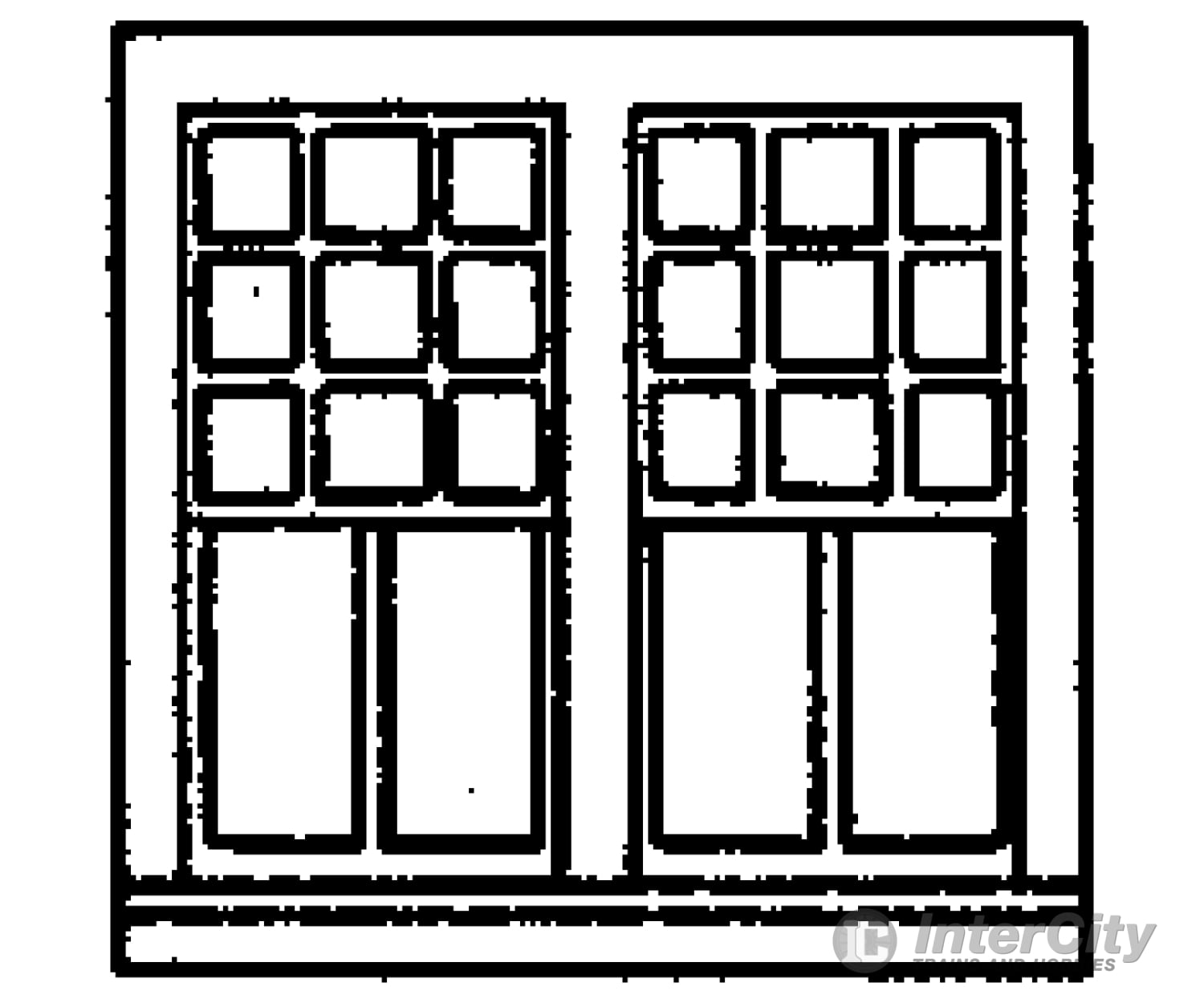 Grandt Line Products 5203 Windows -- Rio Grande Southern Ophir Station Style 22-Pane Scale 36 X