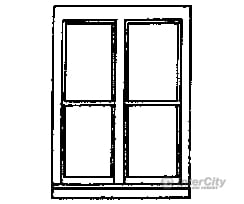 Grandt Line Products 5205 Windows -- Four-Pane Double Hung Scale 65 X 92’ 165 234Cm Pkg(3)