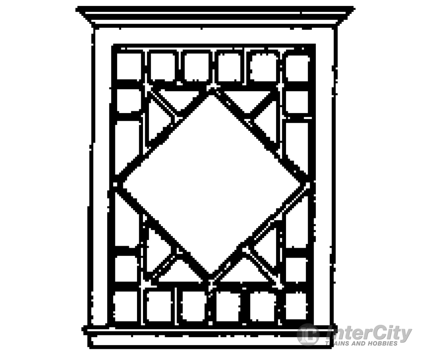 Grandt Line Products 5206 Windows -- Diamond Patterned Scratch Building Supplies