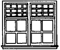Grandt Line Products 5208 Windows -- Double Hung 85 X 48’ Scratch Building Supplies