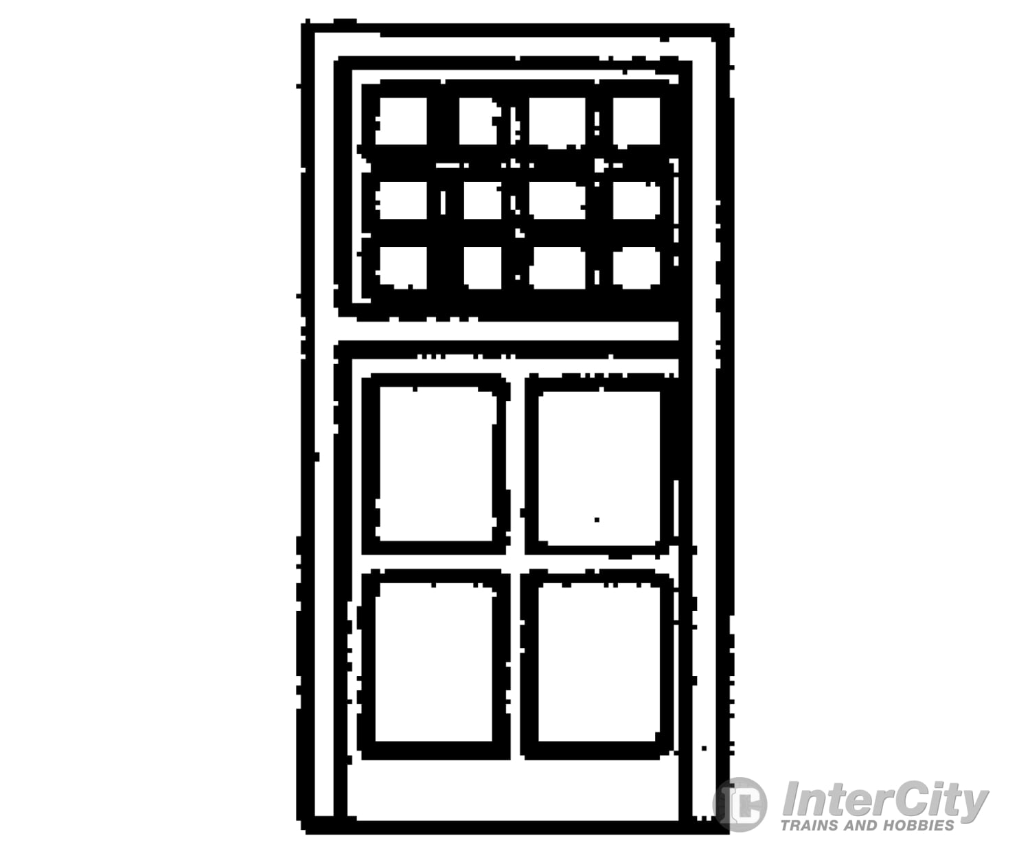 Grandt Line Products 5209 Windows -- Double-Hung 16-Pane Scale 34 X 67’ 86.4 170Cm Pkg(7) Scratch