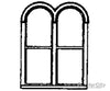 Grandt Line Products 5212 Windows -- Double Round-Top Pkg(4) Scratch Building Supplies