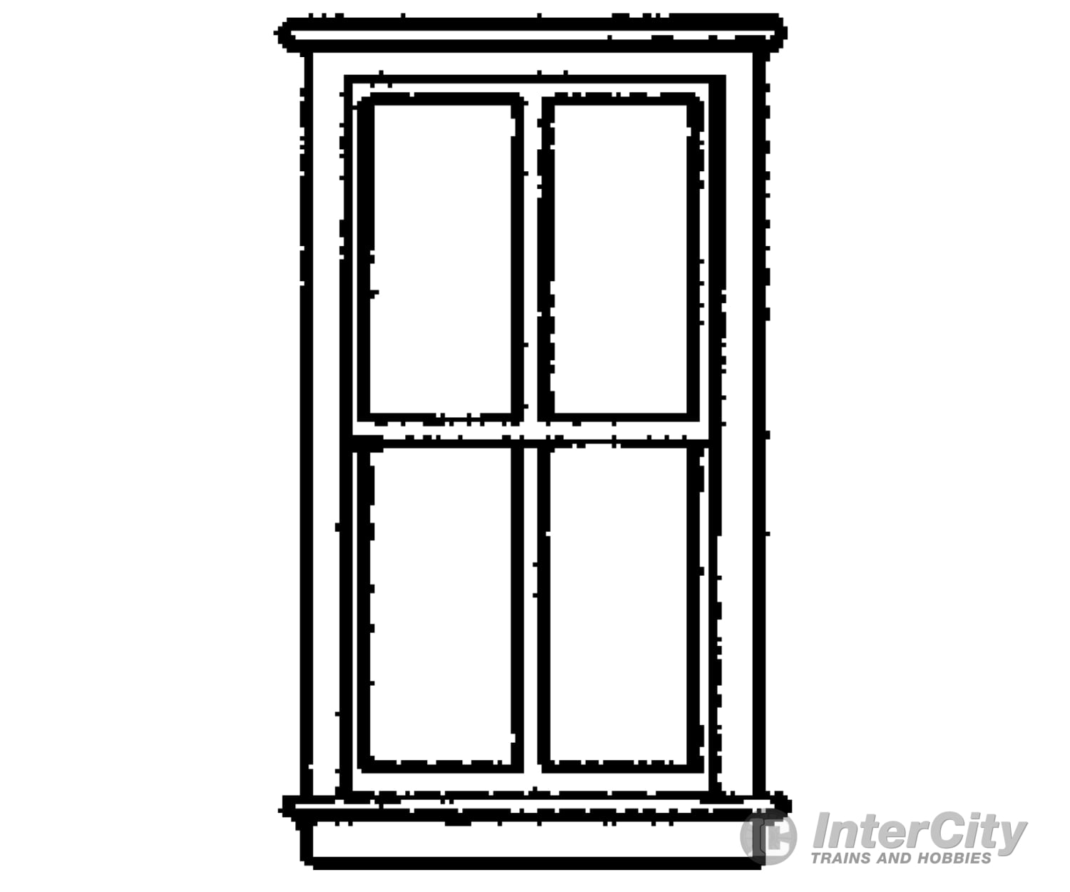 Grandt Line Products 5215 Windows -- Double 4-Pane Scale 30 X 62’ 76.2 157Cm Pkg(8) Scratch