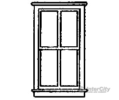 Grandt Line Products 5215 Windows -- Double 4-Pane Scale 30 X 62’ 76.2 157Cm Pkg(8) Scratch
