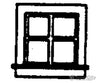 Grandt Line Products 5239 Windows -- Single-Sash 4-Pane Scale 28 X 26’ 71.1 66Cm Pkg(4) Scratch