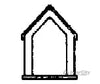 Grandt Line Products 5248 Windows -- Attic-Peaked Single-Pane Pkg(8) Scratch Building Supplies