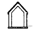 Grandt Line Products 5248 Windows -- Attic-Peaked Single-Pane Pkg(8) Scratch Building Supplies