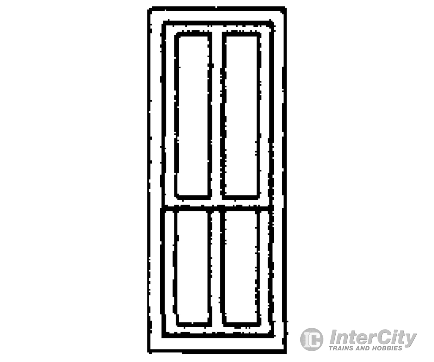 Grandt Line Products 5250 Windows -- Double-Hung 4-Pane Pkg(8) Scratch Building Supplies