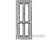 Grandt Line Products 5250 Windows -- Double-Hung 4-Pane Pkg(8) Scratch Building Supplies