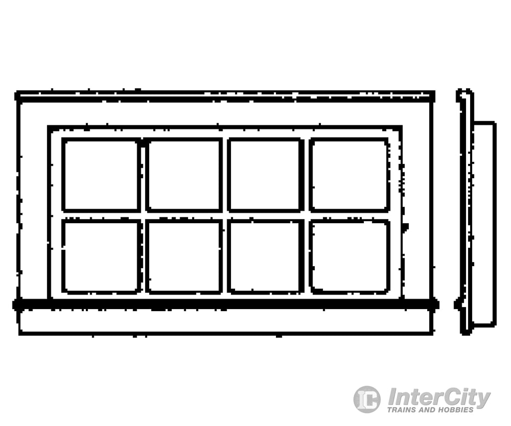 Grandt Line Products 5251 Windows -- Horizontal Pkg(8) Scratch Building Supplies