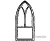Grandt Line Products 5254 Windows -- Gothic 4-Pane Pkg(8) Scratch Building Supplies
