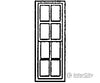 Grandt Line Products 5255 Windows -- Double-Hung 8-Pane Pkg(8) Scratch Building Supplies