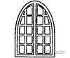 Grandt Line Products 5256 Windows -- 20-Pane Arched Scratch Building Supplies