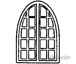 Grandt Line Products 5256 Windows -- 20-Pane Arched Scratch Building Supplies