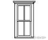 Grandt Line Products 5265 Window -- 4-Pane Pkg(8) Scratch Building Supplies