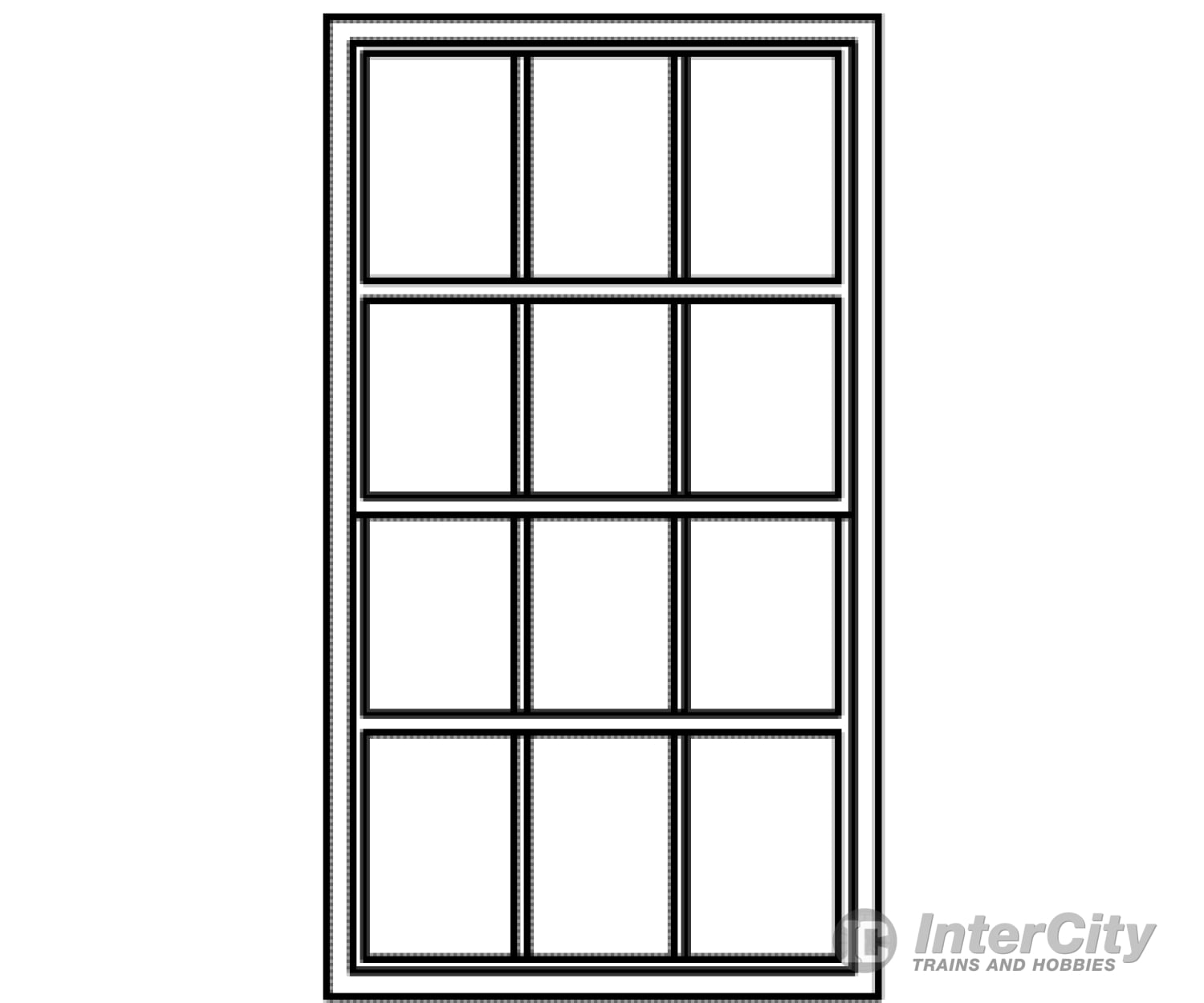 Grandt Line Products 5276 Masonry Windows Pkg(8) -- 6-Over-6 Scale 36 X 68’ 91.4 173Cm Scratch